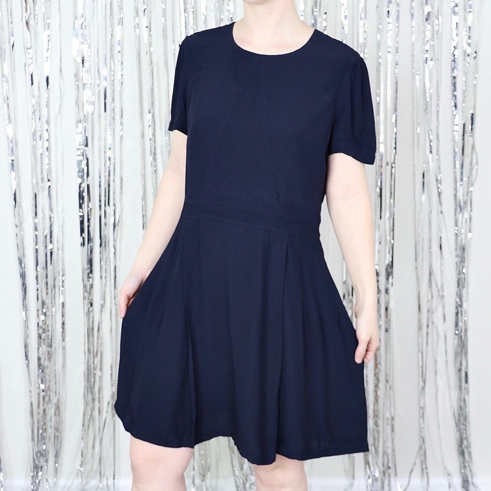 French Connection Hannah Crepe Flare Dress Size 10